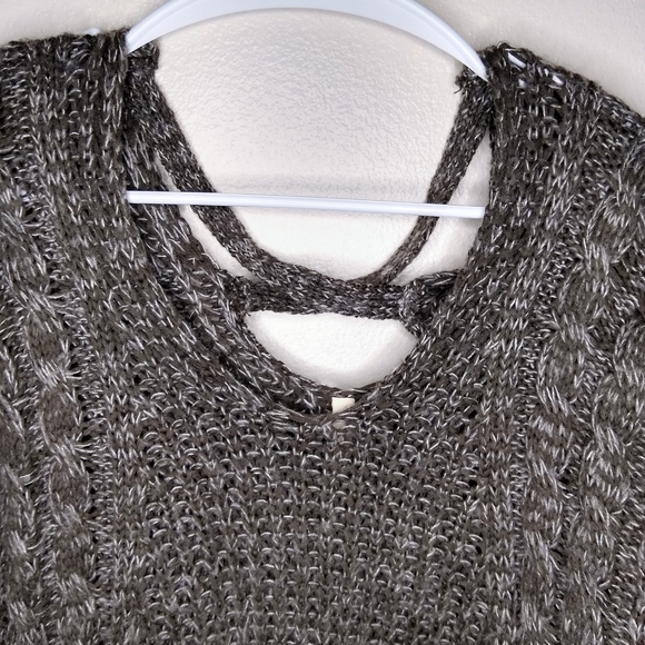WISHLIST OVERSIZED CHUNKY KNIT HEATHER SWEATER M/L - Picture 5 of 9
